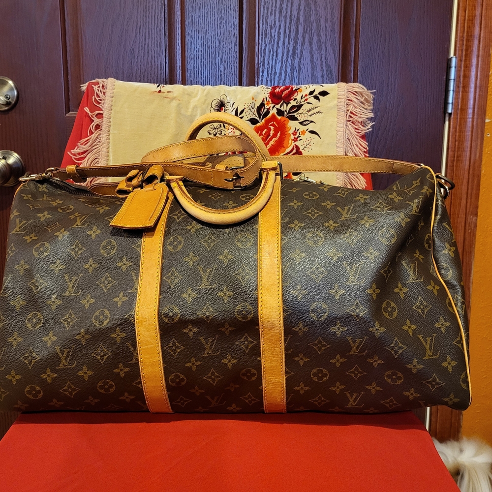 Louis Vuitton Vintage Keepall 55 Bandouliere Travel Bag